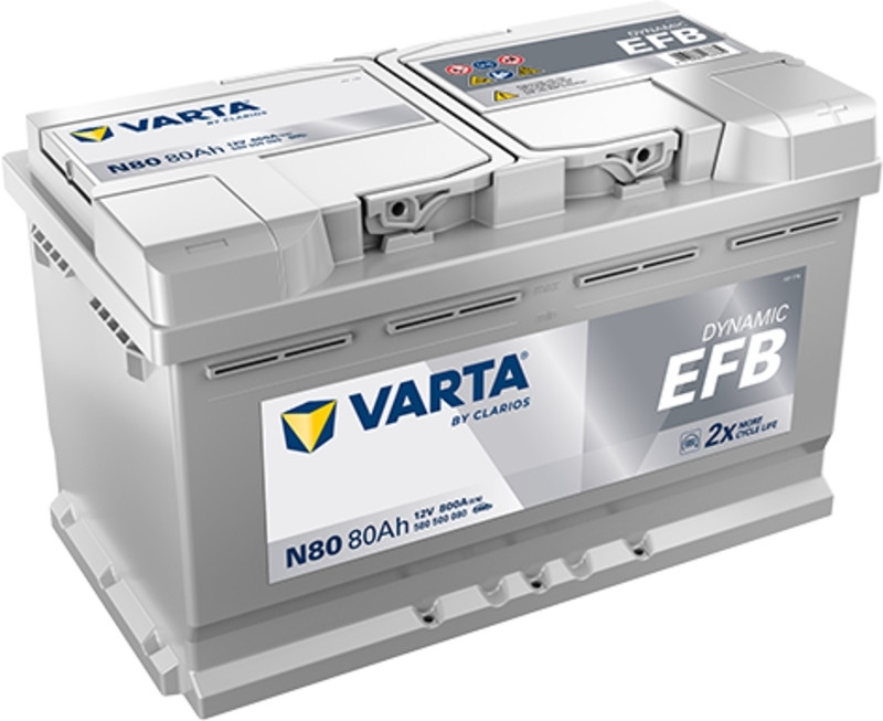 Varta N80 - EFB Start-Stop Batterie | 12V 80Ah 800A