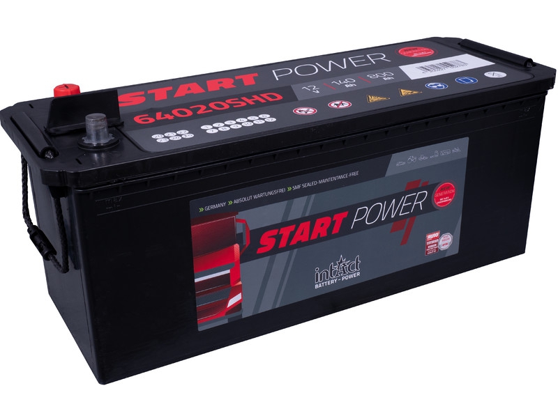 intAct Start-Power 64020SHDGUG, LKW Starterbatterie 12V 140Ah 800A