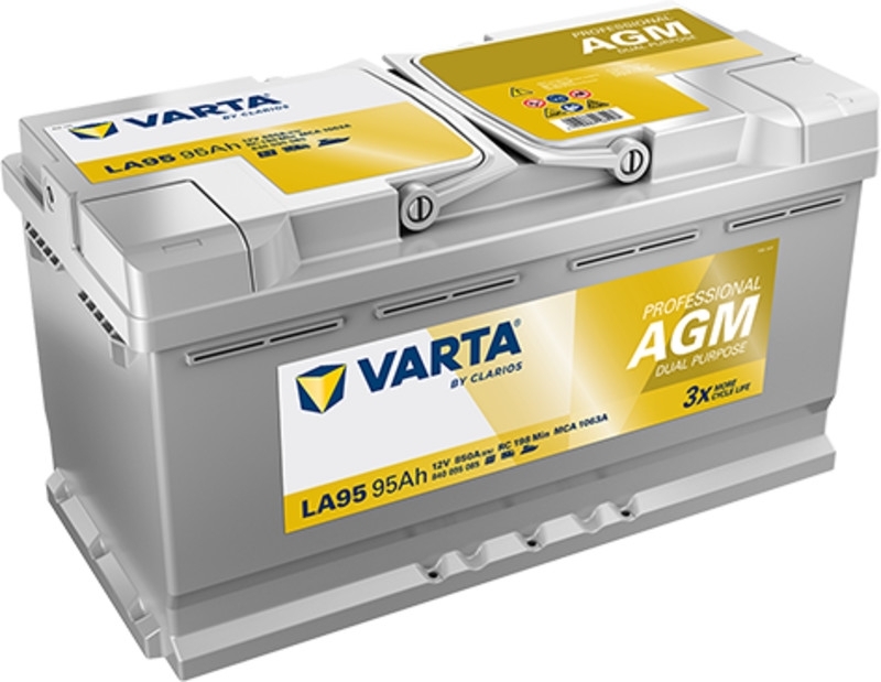Varta LA95 - AGM Batterie | 12V 95Ah 850A | Dual-Purpose