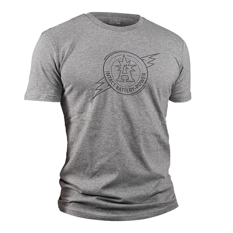 intAct Battery-Power T-Shirt, grauer Aufdruck, gra
