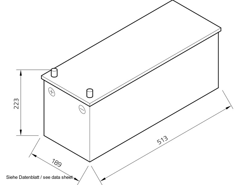 intAct Antriebsbatterie | 12V 115Ah | 300 Zyklen | für leichten Einsatz