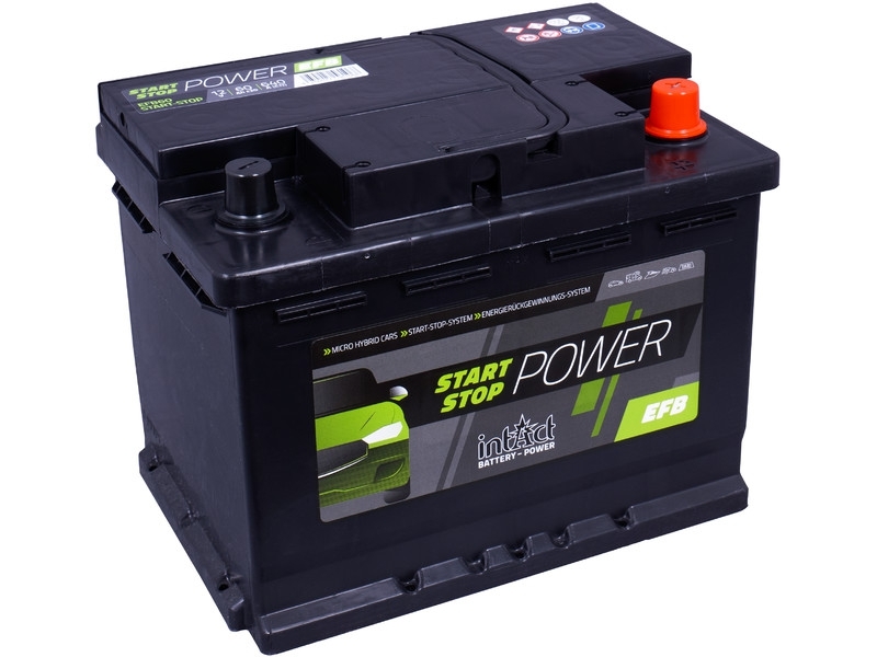 intAct EFB60SS Start-Stop-Batterie 12V 60Ah 640A