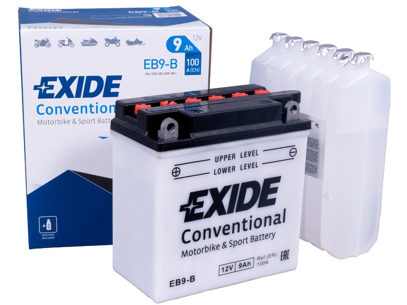 Exide Bike Conventional EB9-B Motorradbatterie