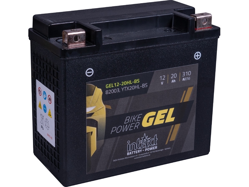intAct Bike-Power GEL12-20HL-BS, CTX20HL-BS Gel Motorradbatterie
