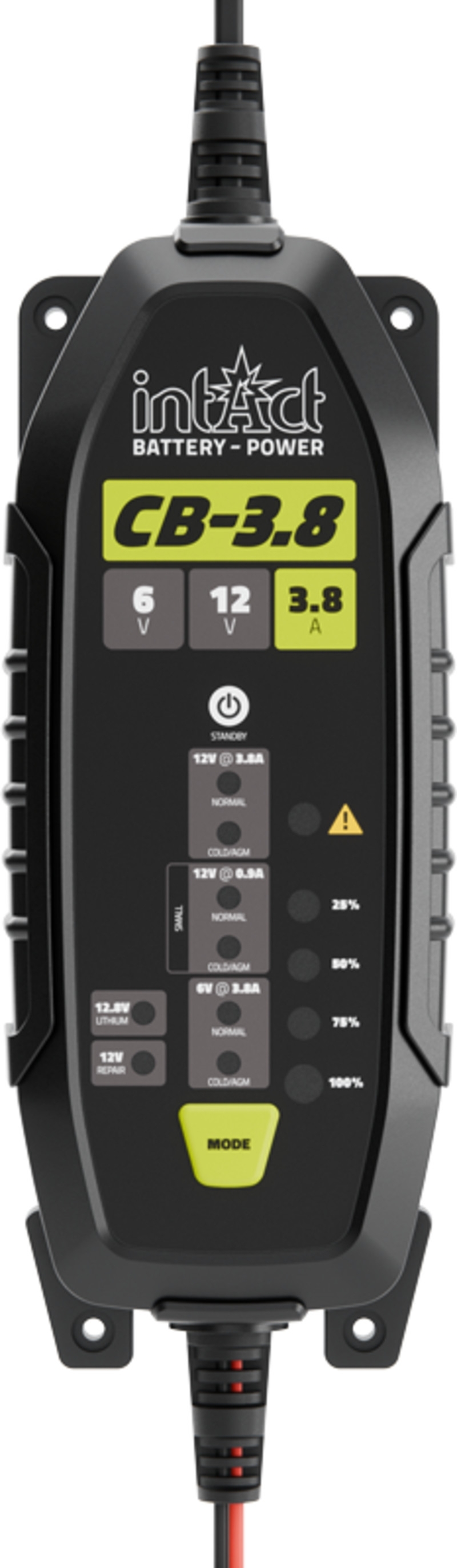 CB-3.8 - Batterieladegerät für 6V & 12V | für Bleibatterien und Lithium-Batterien