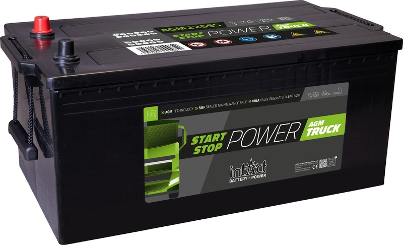 intAct AGM Start-Stop-Batterie | 12V 225Ah 1250A
