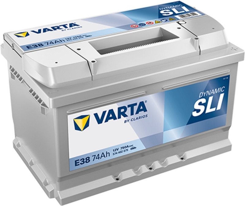 Varta E38 - Autobatterie | 12V 74Ah 750A | für Standard-PKW