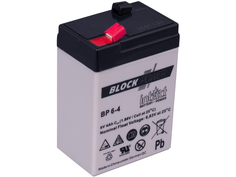 intAct Block-Power BP6-4 AGM Versorgungsbatterie 6V 4Ah