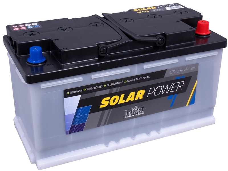 intAct Solar-Power SP110GUG, Solarbatterie 12V 110Ah