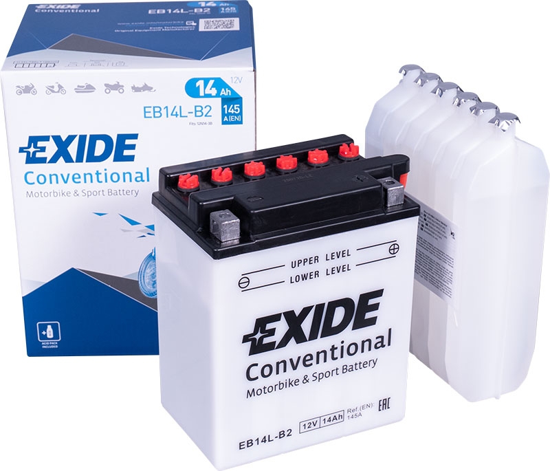Exide Bike Conventional EB14L-B2 Motorradbatterie