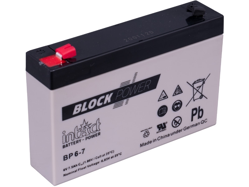 BP6-7 - AGM Blockbatterie | 6V 7,5Ah