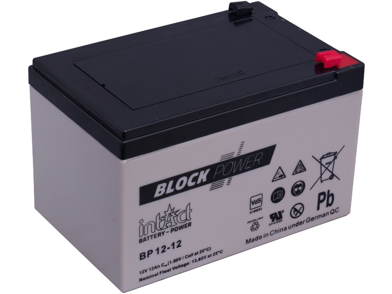 intAct Block-Power BP12-12 AGM Versorgungsbatterie 12V 12Ah