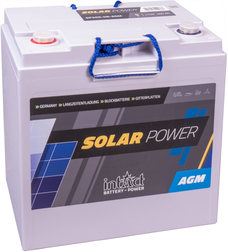 intAct Solar-Power SP205-08 AGM Solarbatterie 8V 170Ah