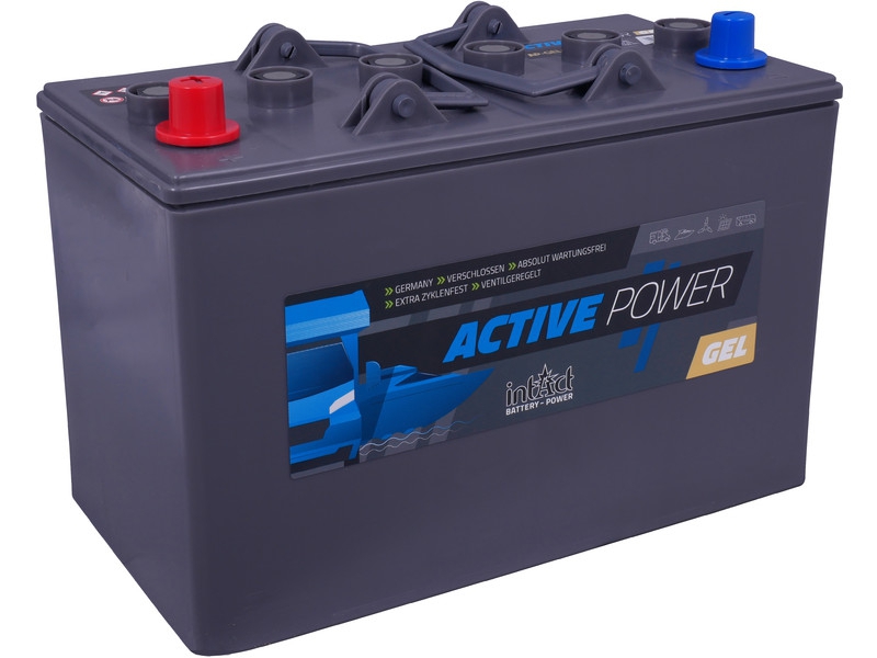 intAct Active-Power AP-GEL-85, Gel Versorgungsbatterie 12V 87Ah für Camping, Marine, Solar, usw.