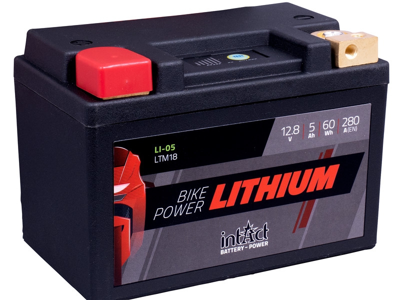 intAct Lithium Motorradbatterie LI-05, LTM18