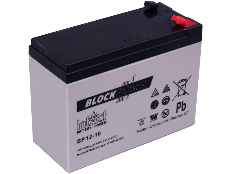 intAct Block-Power BP12-10 AGM Versorgungsbatterie 12V 10Ah