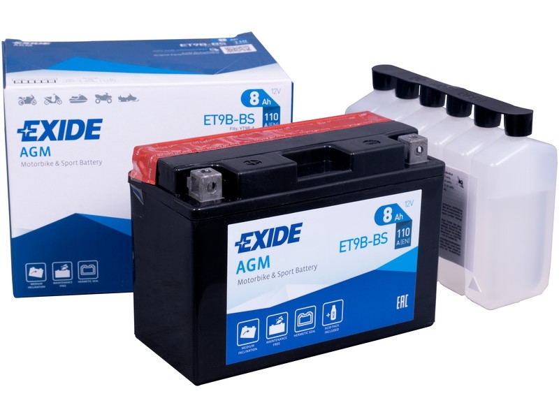 Exide Bike AGM ET9B-BS