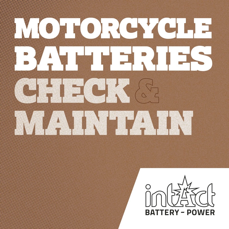 Produktflyer "Motorradbatterien prüfen & pflegen", englisch