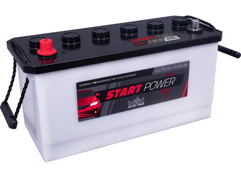 intAct Start-Power 60035GUG, Batterie 12V 100Ah 600A