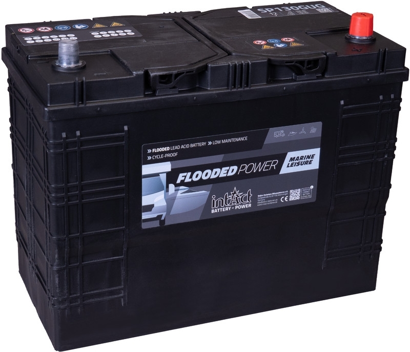 intAct Versorgerbatterie | 12V 130Ah | Solarbatterie & Wohnmobilbatterie