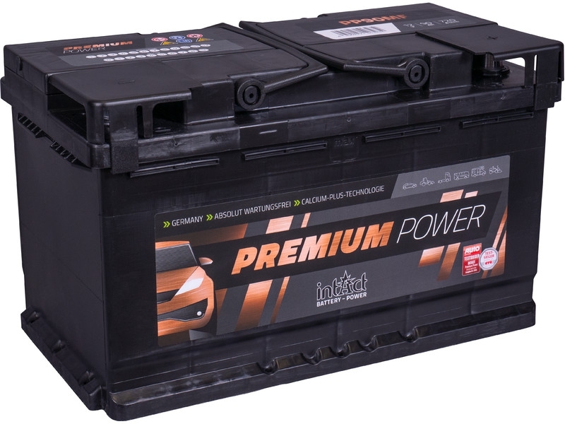 intAct Premium-Power PP90MF, Autobatterie 12V 90Ah 720A, mit 30% mehr Startleistung