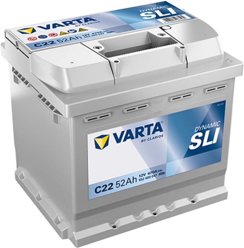 Varta C22 - Autobatterie | 12V 52Ah 470A | für Standard-PKW