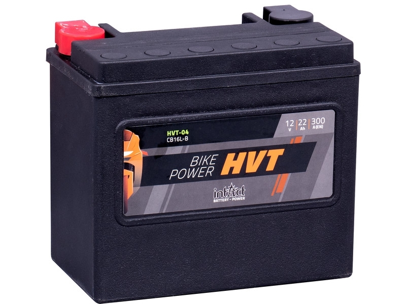 intAct Bike-Power HVT-04 (CB16L-B, 65989-90B), AGM Motorradbatterie 12V 22Ah