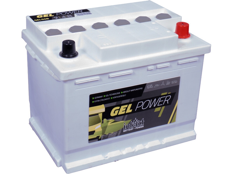 intAct GEL-50B, Gelbatterie 12V 40Ah, für Antriebs- und Versorgungsanwendungen