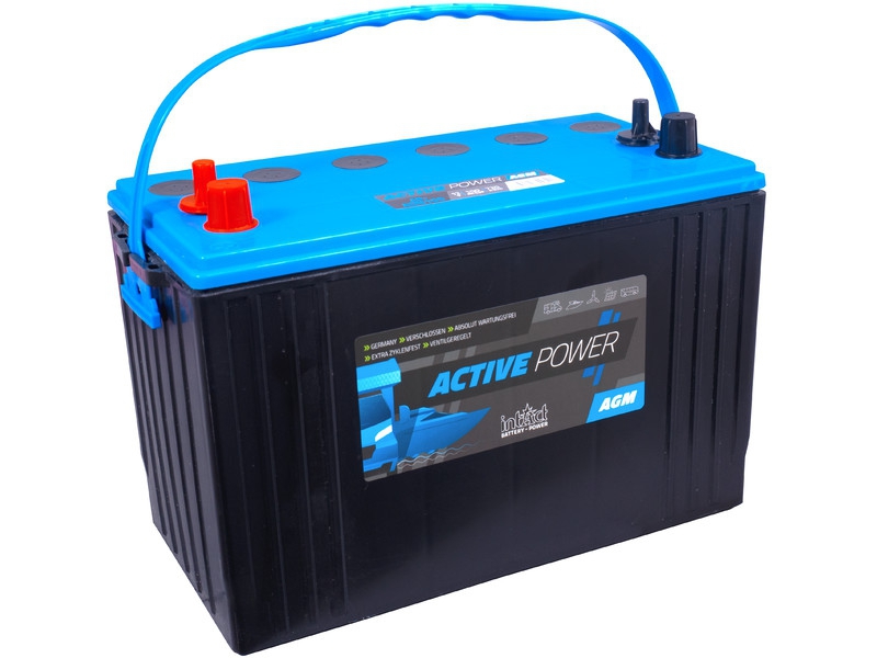 intAct Active-Power AP-AGM100, AGM Versorgungsbatterie 12V 100Ah