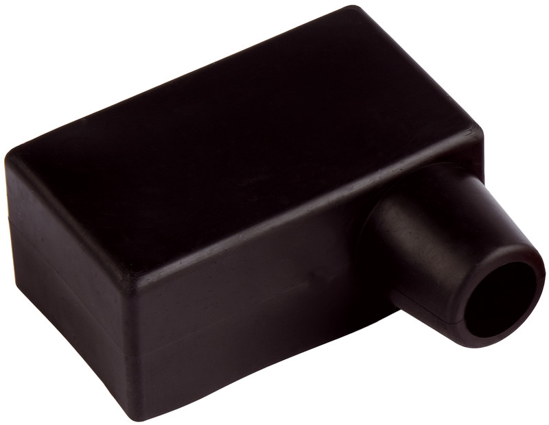 Polabdeckung für 14-20 mm DIN Minus Pole mit Ausgang rechts in schwarz