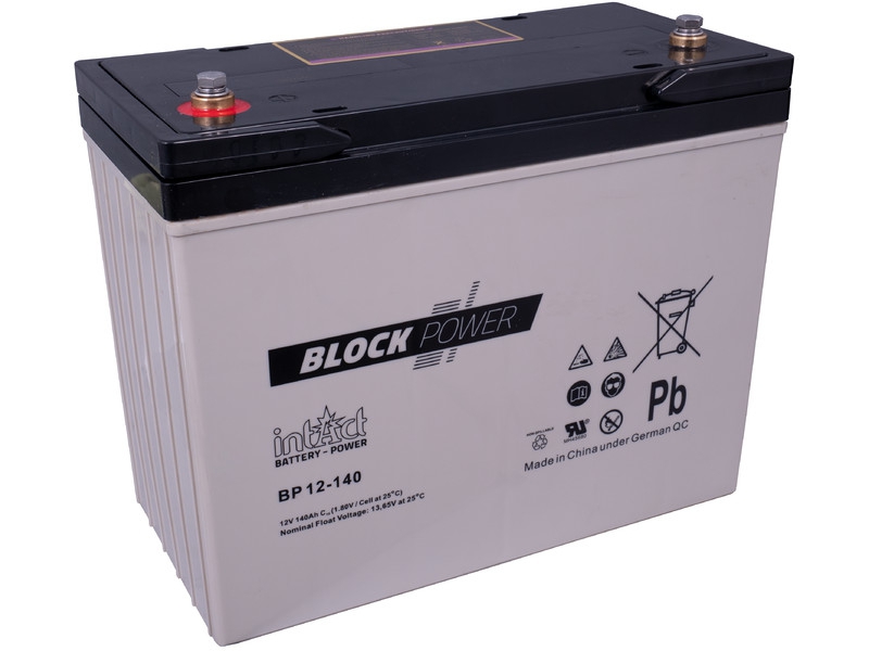 intAct Block-Power BP12-140 AGM Versorgungsbatterie 12V 140Ah