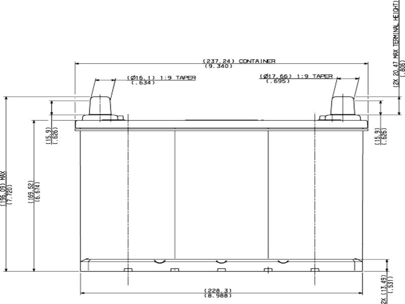 Optima Yellowtop | 12V 48Ah 660A | AGM Antriebsbatterie