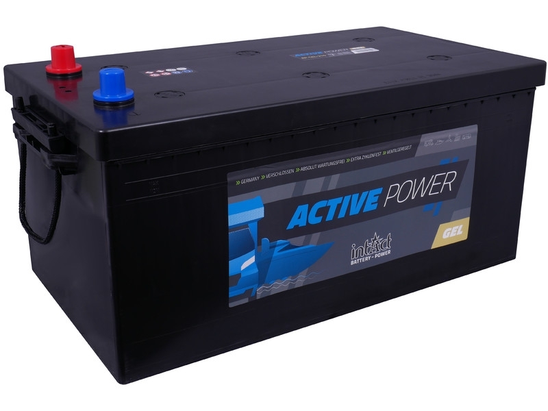 intAct Active-Power AP-GEL-210, Gel Versorgungsbatterie 12V 210Ah für Camping, Marine, Solar, usw.