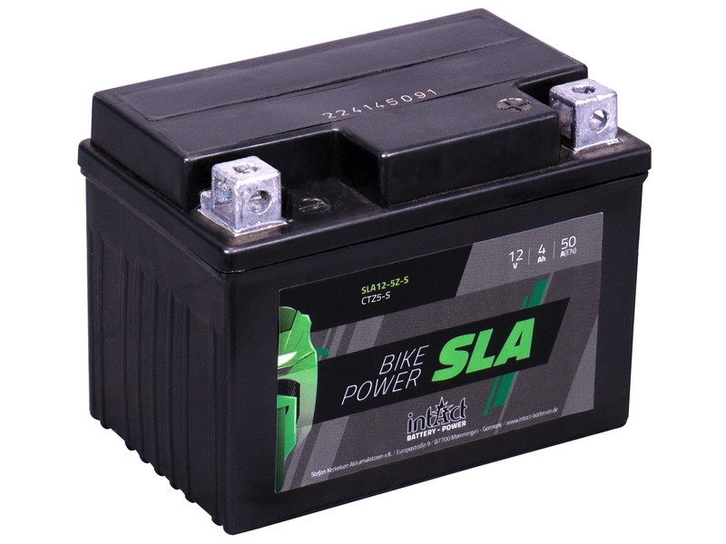 intAct SLA12-5Z-S (YTZ5-S), AGM Motorradbatterie 12V 4Ah