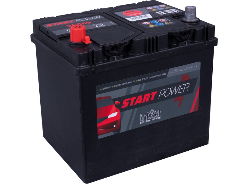 intAct Start-Power 56069GUG, Autobatterie 12V 60Ah 510A