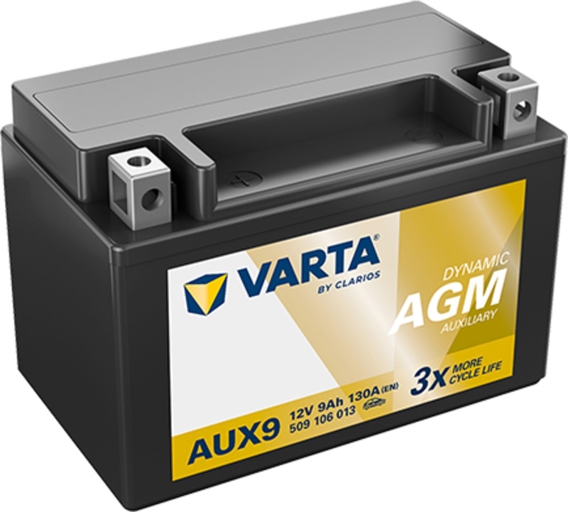 Varta AUX9 - AGM Stützbatterie | 12V 9Ah 130A