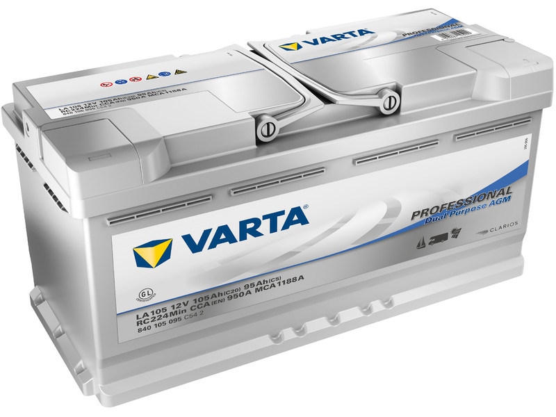 Varta LA105 Professional Dual Purpose AGM Batterie