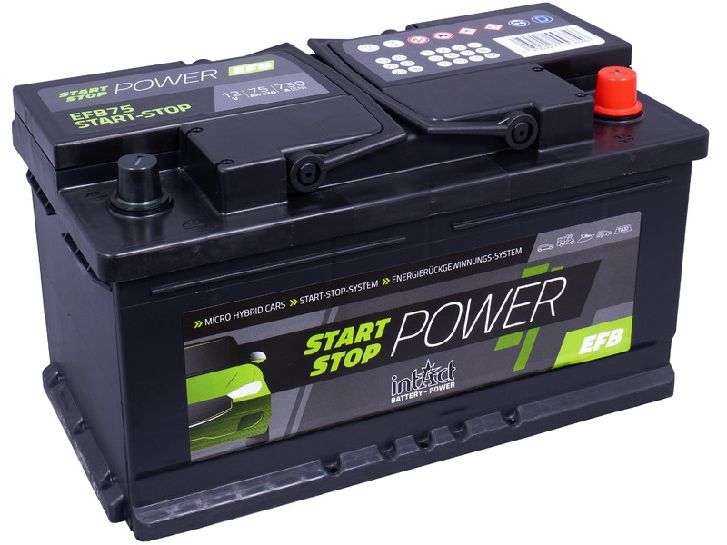 intAct EFB75SS Start-Stop-Batterie für PKW