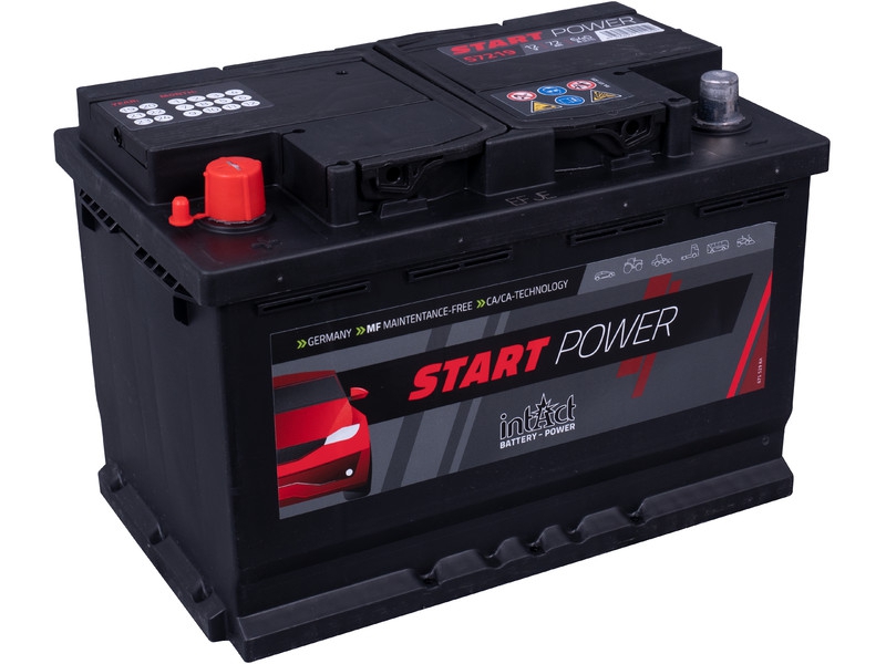 intAct Start-Power 57219GUG, Autobatterie 12V 72Ah 640A
