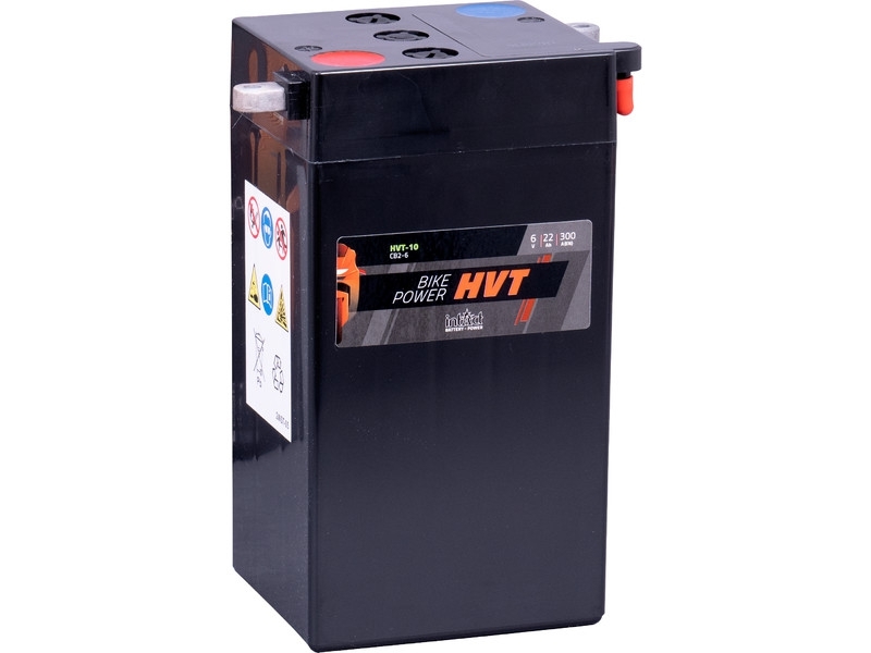 intAct Bike-Power HVT-10 (CB2-6, 66006-29F) Motorradbatterie 6V 22Ah, trocken vorgeladen, ohne Säurepack