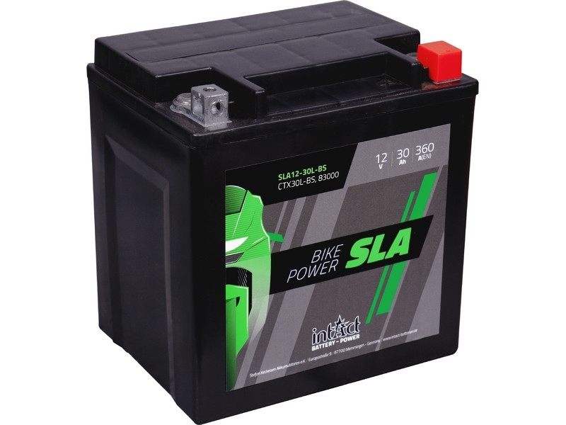 intAct SLA12-30L-BS (YTX30L-BS), Batterie 12V 30Ah 360A