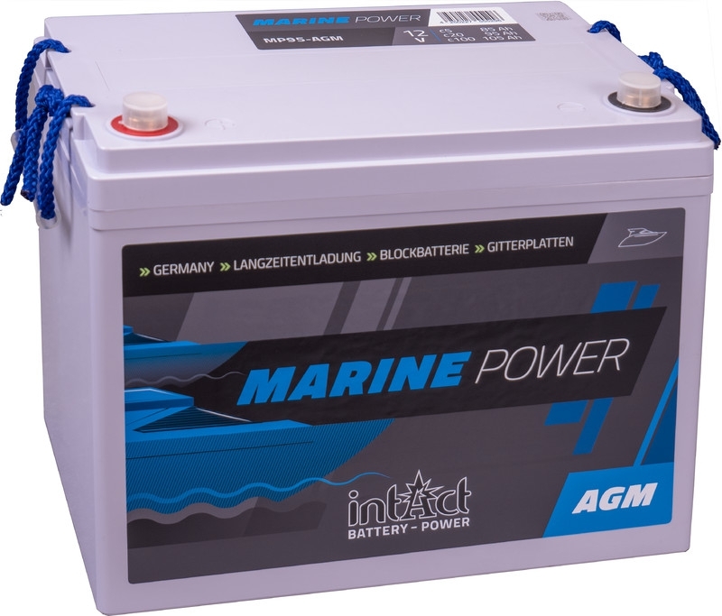 intAct Marine-Power MP95 AGM Bootsbatterie 12V 95Ah