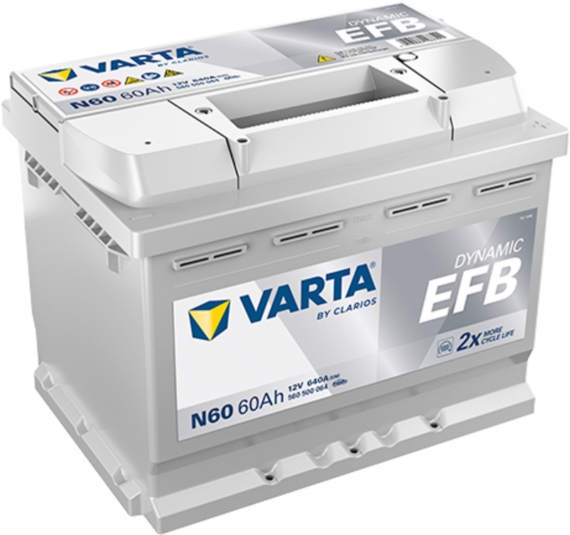 Varta N60 - EFB Start-Stop Batterie | 12V 60Ah 640A