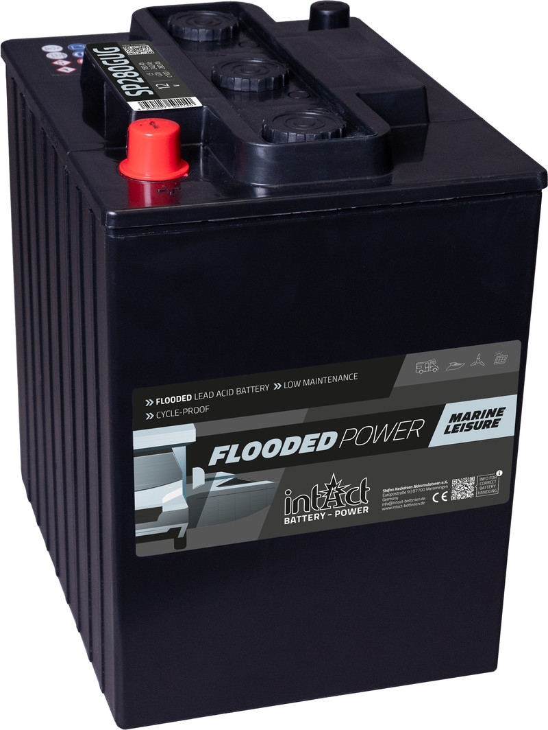 intAct Versorgerbatterie | 6V 280Ah | Solarbatterie & Wohnmobilbatterie