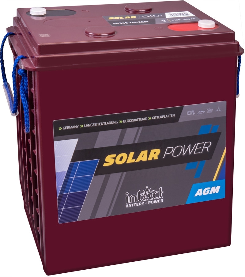 intAct Solar-Power SP345-06 AGM Solarbatterie 6V 300Ah