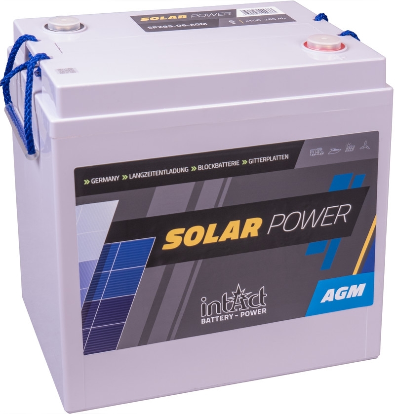 intAct Solar-Power SP285-06 AGM Solarbatterie 6V 220Ah