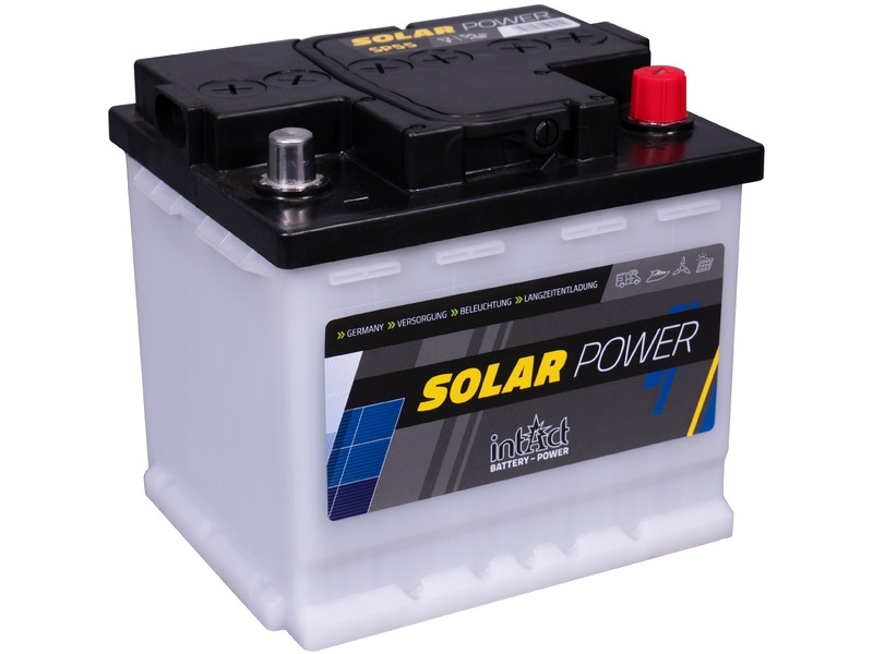 intAct Solar-Power SP55GUG, Solarbatterie 12V 55Ah