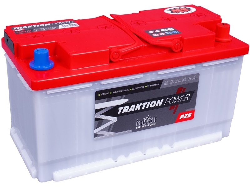 intAct Panzerplatten-Antriebsbatterie | 12V 72Ah | 1000 Zyklen