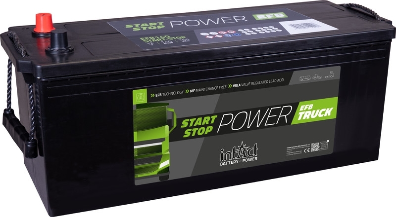 intAct EFB LKW-Starterbatterie | 12V 140Ah 800A | für erhöhten Energiebedarf