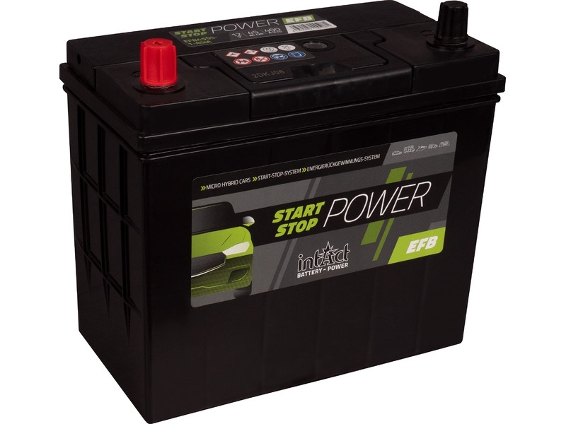 intAct EFB45SS-1-ASIA Start-Stop-Batterie 12V 45Ah 400A, für PKW